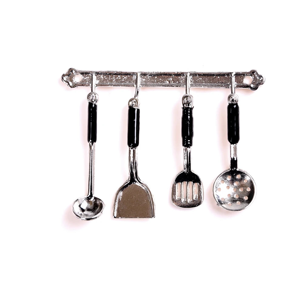 ▶5Pcs 1:12 Doll House Miniature Metal Kitchenware Dollhouse Model Cook Set Zpaxo B