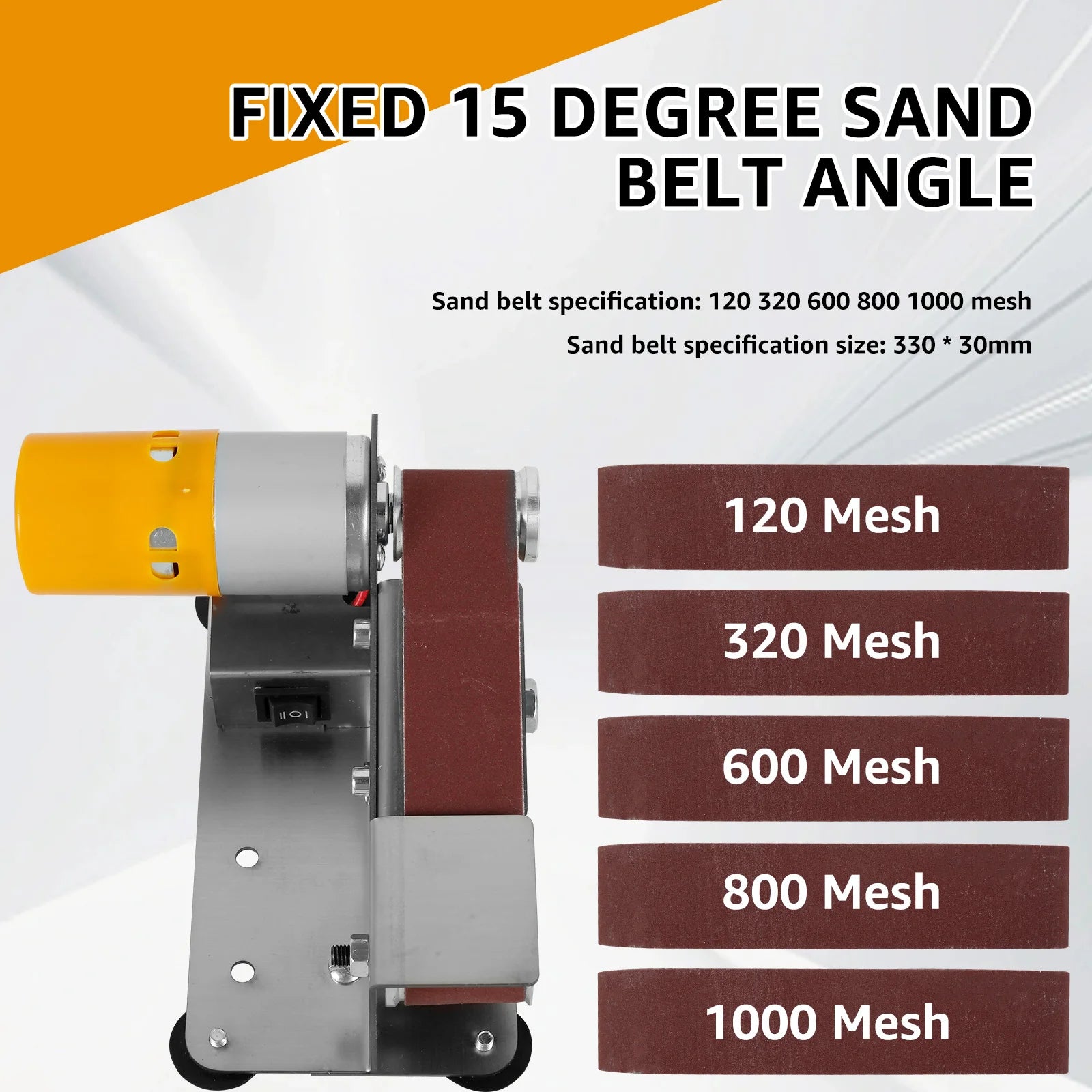 110-220V Electric Belt Sander DIY Polishing Grinding Machine Cutter Edges Sharpener US Plug Multifunction Power Tool Sandbelt Zpaxo