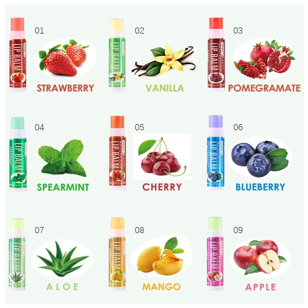 18 Sytle Fruit Lip Balm Lip Oil Moisturizing Clear Anti-Wrinkle Lipstick Long Lasting Hydrating Lipgloss Cosmetic Lip Gloss Care Zpaxo