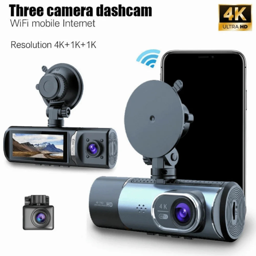 4K Ultra HD Dash Cam Starlight Night Vision WDR Dynamic Adjustment Zpaxo