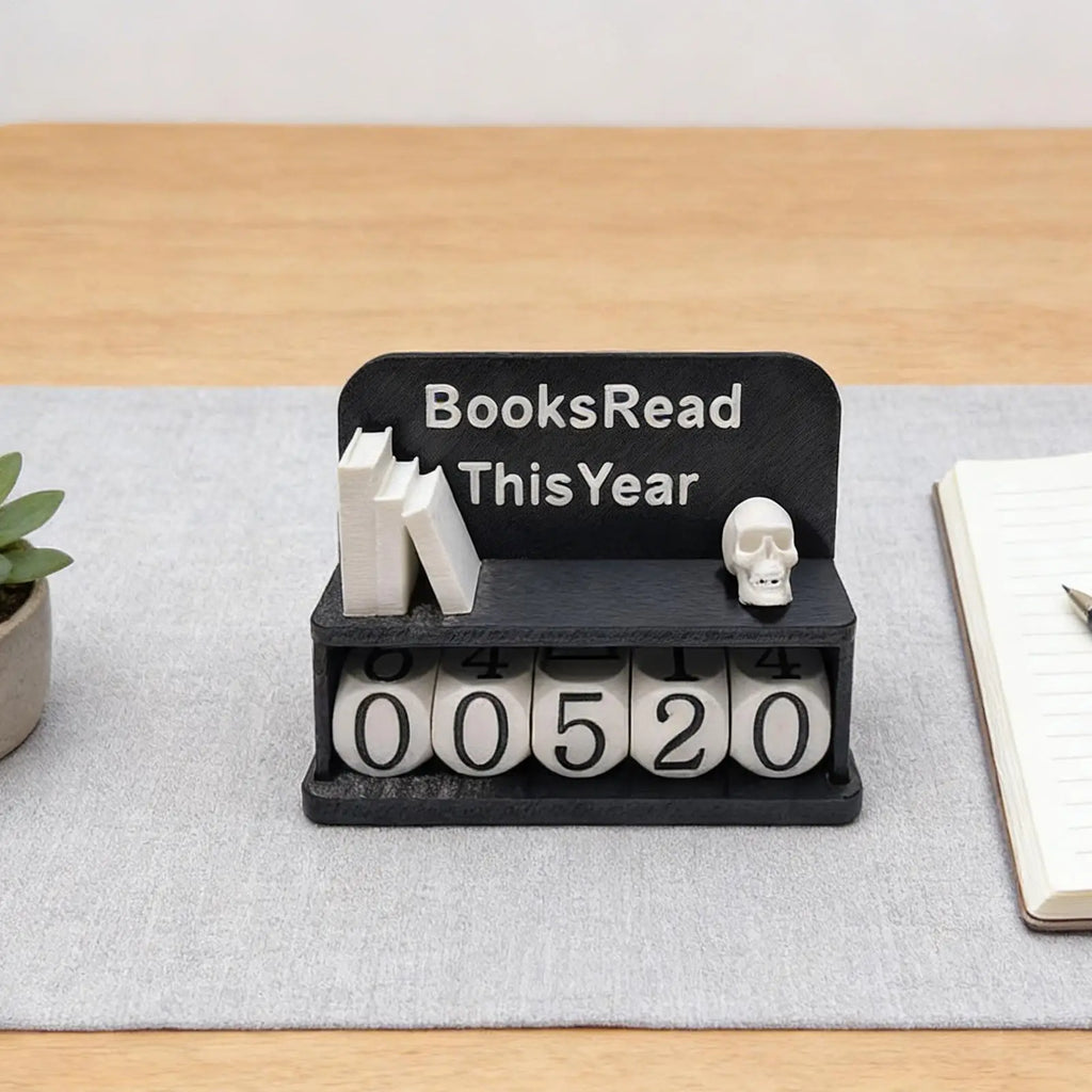 Book Counter Sign 3D Printed Bookshelf Decoration Bookish Decor