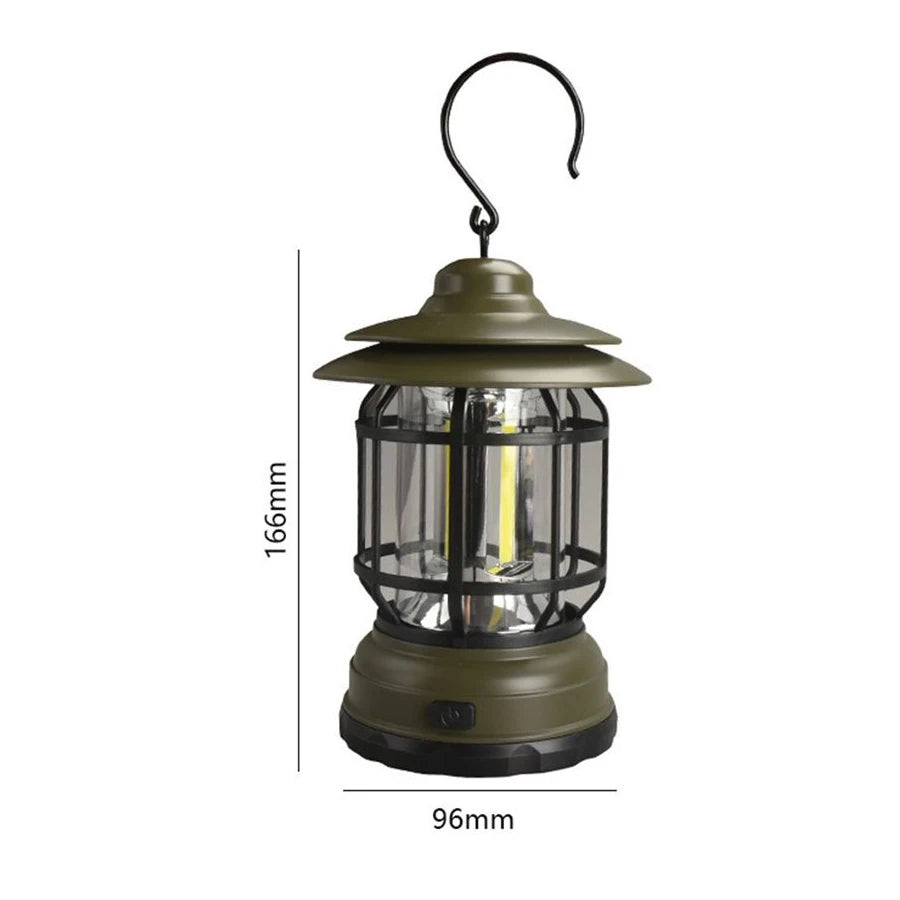 POCKETMAN Retro LED Camping Lantern – Waterproof Hanging Light