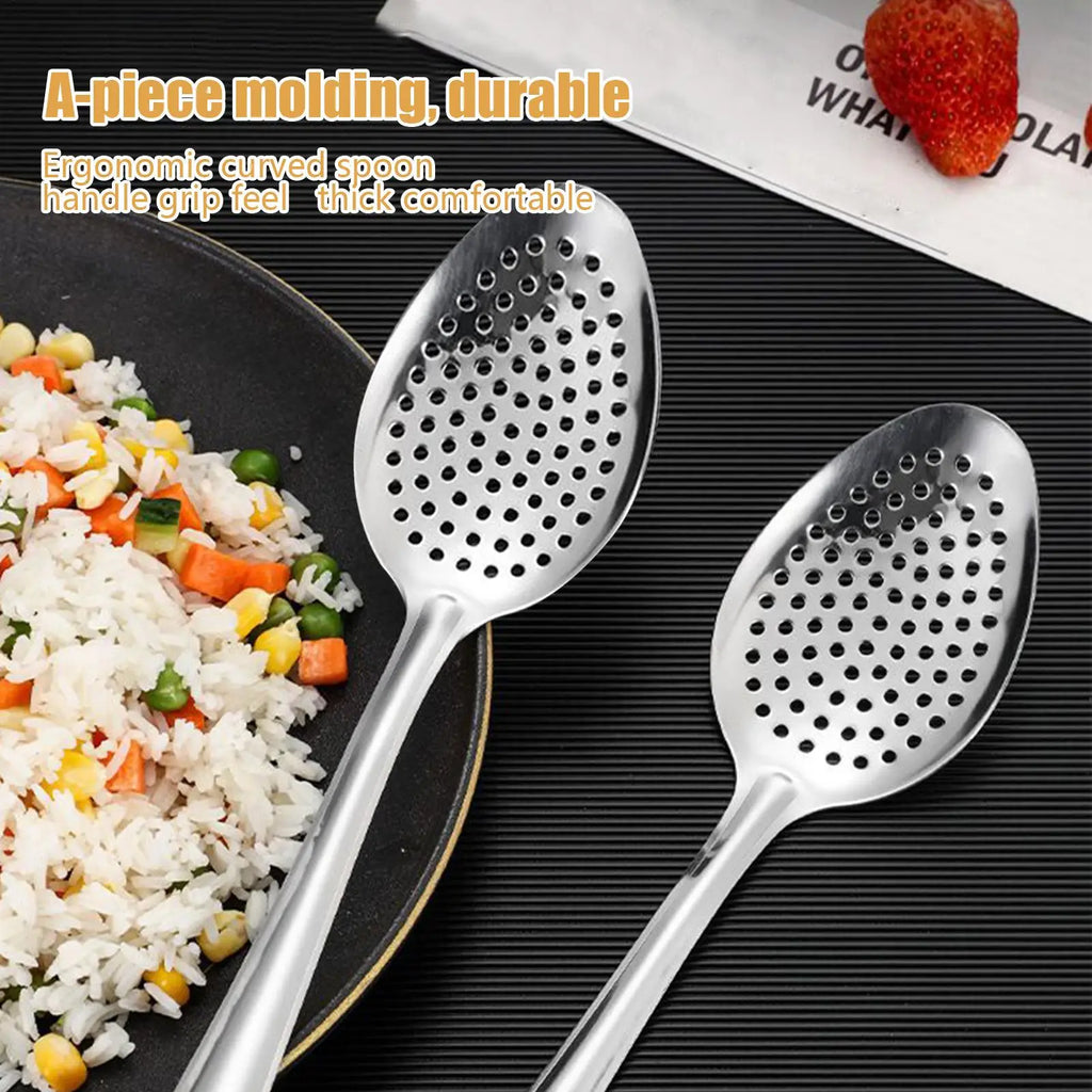 Metal Slotted Spoon 15IN Straining Spoon Nonstick Tools Scoop Utensil Skimmer Spatula for Mixing Baking Outdoor Buffet Frying Zpaxo