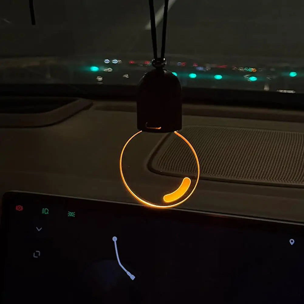 Retro Bulb Car Rearview Mirror Pendant – Warm White LED Ornament Car Interior Ornament Zpaxo