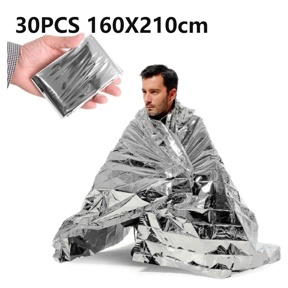 Emergency Blanket Outdoor Survive First Aid Hiking Rescue Windproof