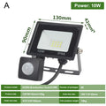 100W LED Floodlights PIR Sensor 220V-240V Waterproof Flood Light Zpaxo 10W Warm White (2700-3500K)