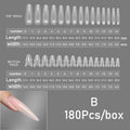 Sandwich Dual Nail Forms 180pcs 15size NEW 2025 Extensions-Dual Forms Coffin Almond Nail Forms Manicure Top Mold Bottom Mold Zpaxo F50S-F50X