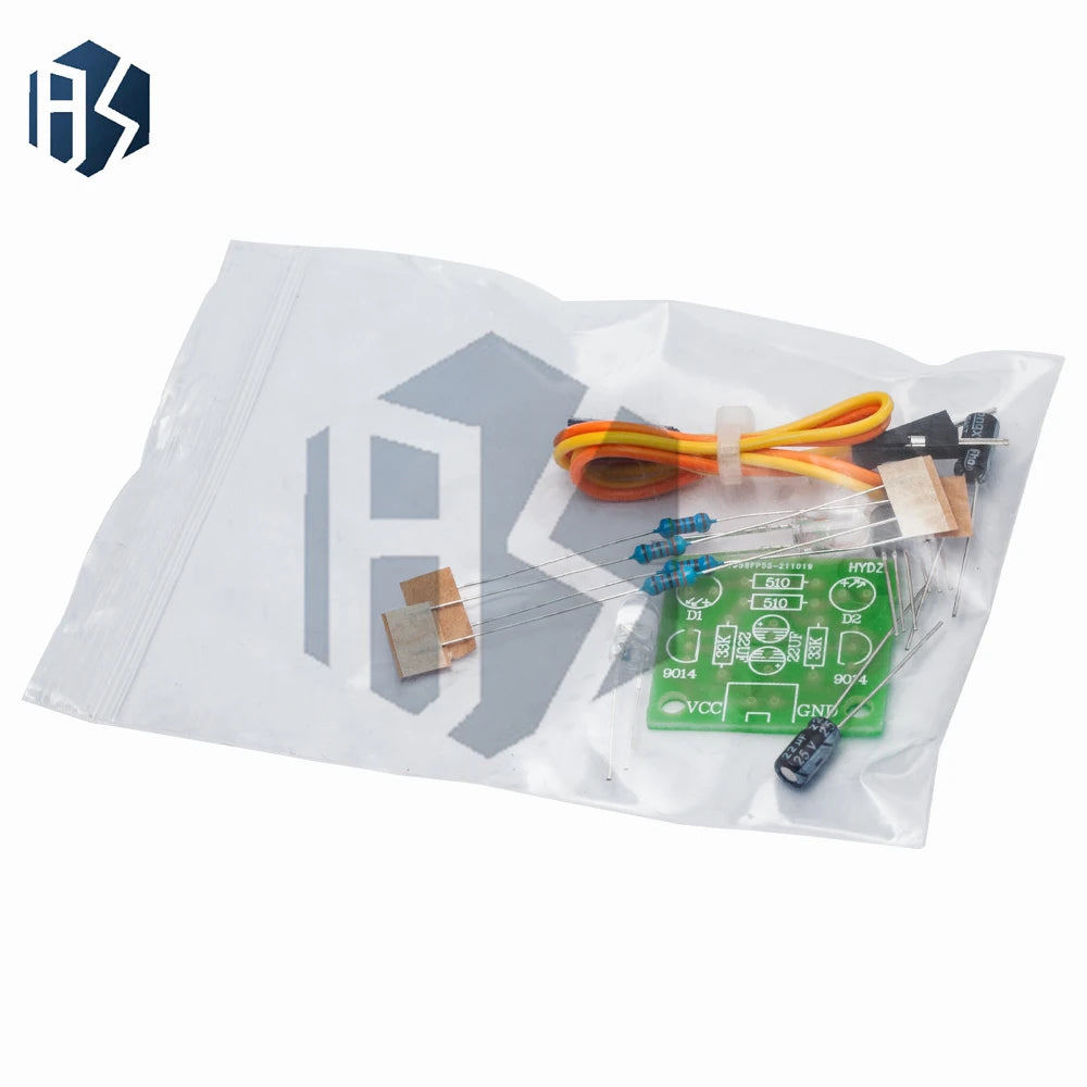 DIY Kit 5MM LED Simple Flash Light Circuit Simple flashing Leds Circuit Board Kits Electronic Production Suite Parts Zpaxo