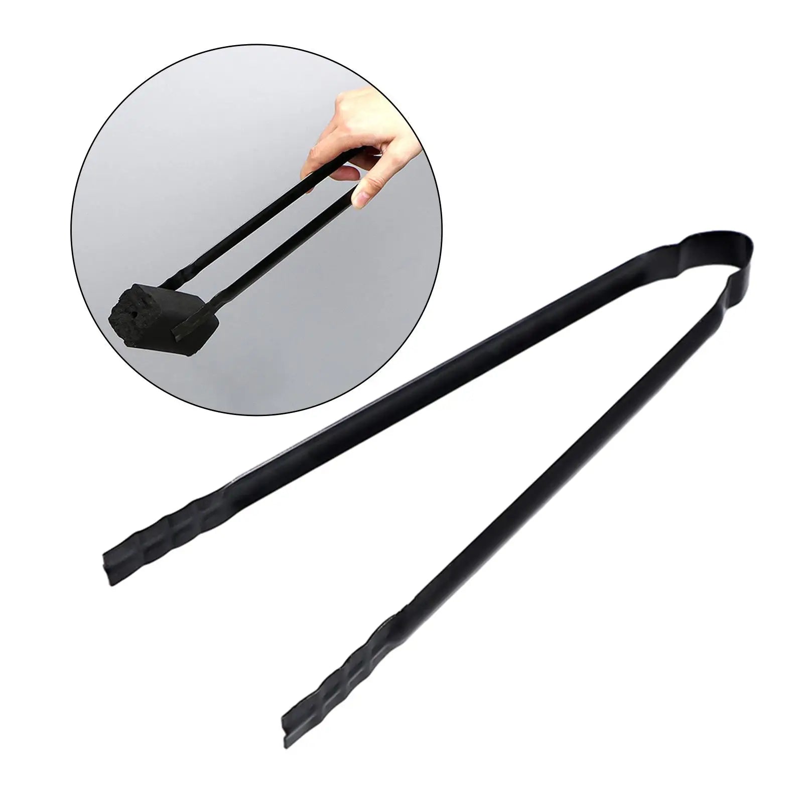 BBQ Charcoal Tongs Concave and Convex Chuck Heavy Duty Premium Firewood Tongs for Fire Place Indoor Grilling Kitchen Camping Zpaxo