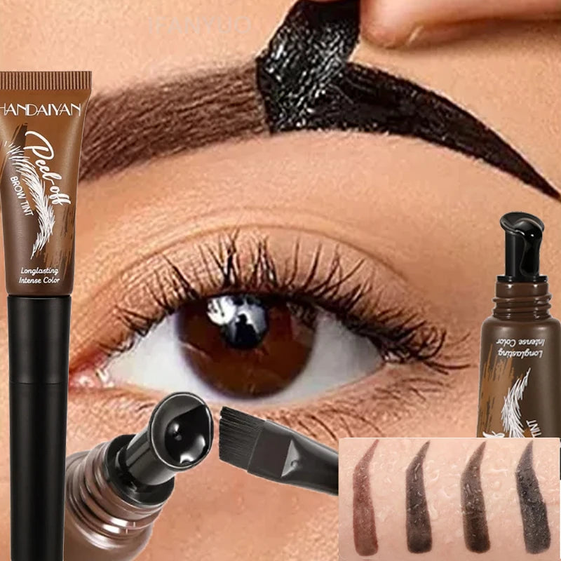 5-color Tear-off Eyebrow Gel Brush Combined Long-lasting Intense
