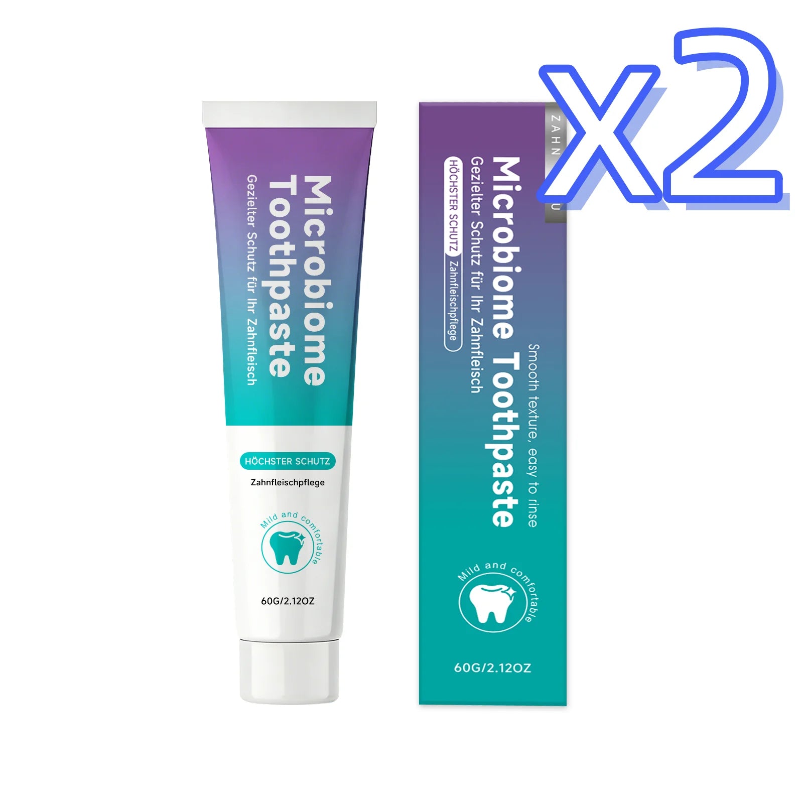 Menthol Whitening Toothpaste – Fresh Breath & Enamel Care 60g Whitening Toothpaste Zpaxo 60g Boxed x 2