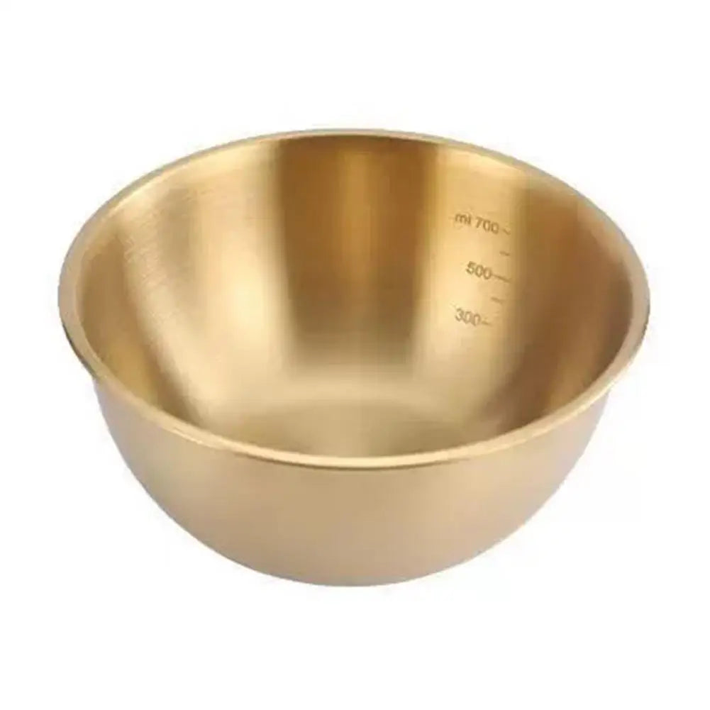 17cm Stainless Steel Mixing Bowl – Salad, Noodles & Prep Stainless Steel Bowl Zpaxo GOLDEN