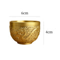 Brass Feng Shui Bowl Luck Hotelware Success Drinking Cup for Desk Study Wealth Success Good Luck Office Home Decoration Zpaxo Brass