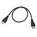 Slim HDTV Cable OD4 Black PVC Ultra Soft Thin Cord Wire Supports Zpaxo black 2M