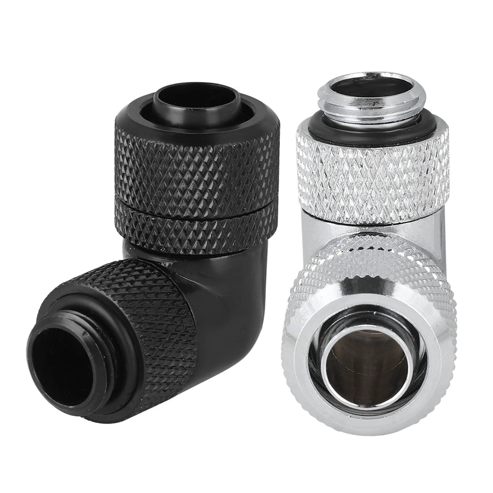 Elbow Water Cooling Fitting G1/4 Thread Water Cooling Fitting Thin Tube 90° Right Angle Elbow Zpaxo
