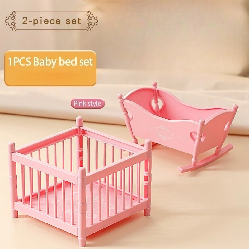 1 12 Scale Dollhouse Furniture Simulated Crib Piano Dining Table