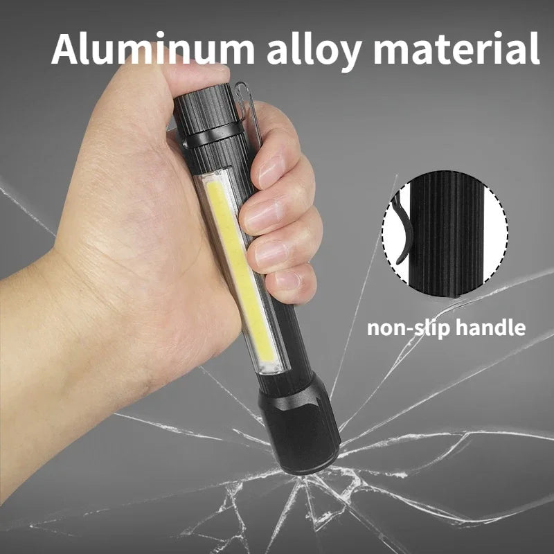 Rechargeable Zoom LED Flashlight – 3 Modes, Waterproof Torch