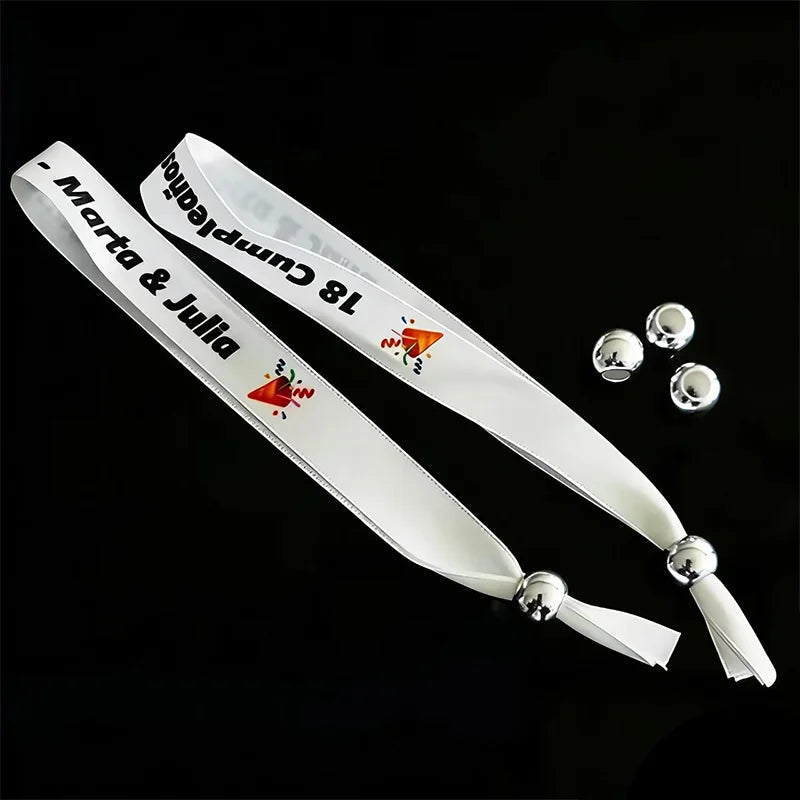50Pieces Customizable Cloth Wristbands Personalise Logo Fabric