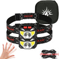 1- Rechargeable LED Headlamp Sensor Headlight COB Beads 8 Lighting Zpaxo 2PCS-Box