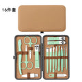 Nail clipper set 7/16/24 pieces stainless steel nail clippers, pedicures, nail art, toe clippers, nail tools Zpaxo green 16 pcs