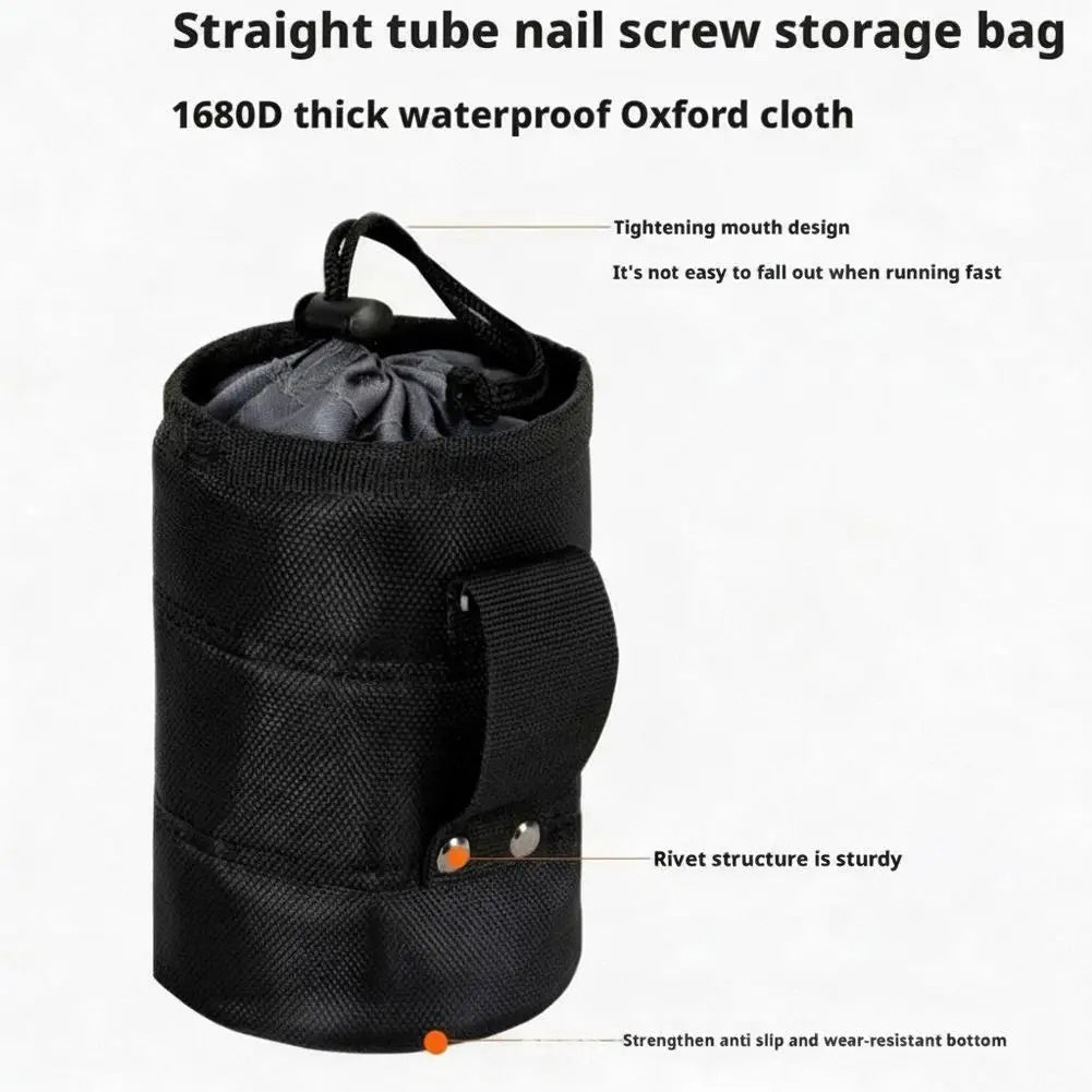 KITPIPI Black Tool Belt Pouch – Waterproof Nylon Nail & Screw Bag Tool Belt Pouch Zpaxo