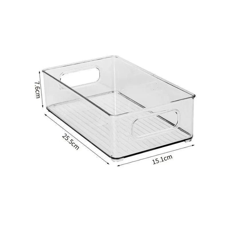Clear Stackable Storage Organizer Box – Fridge, Kitchen & Desk Storage Organizer Box Zpaxo
