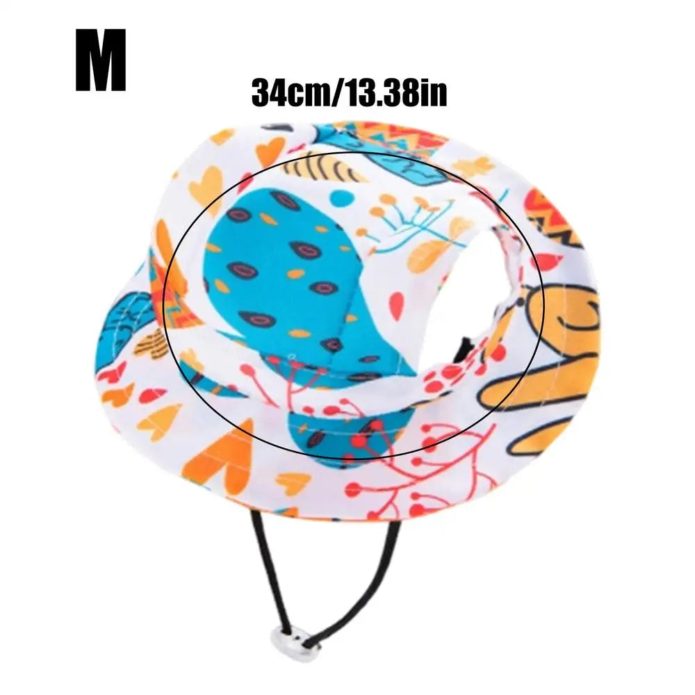 1PC Pet Sun Hat Adjustable Pet Sun Hat Cat Dog Breathable Dog Sunshade Hats Outdoor Travel Pet Fisherman Hat Sun Protection Zpaxo M
