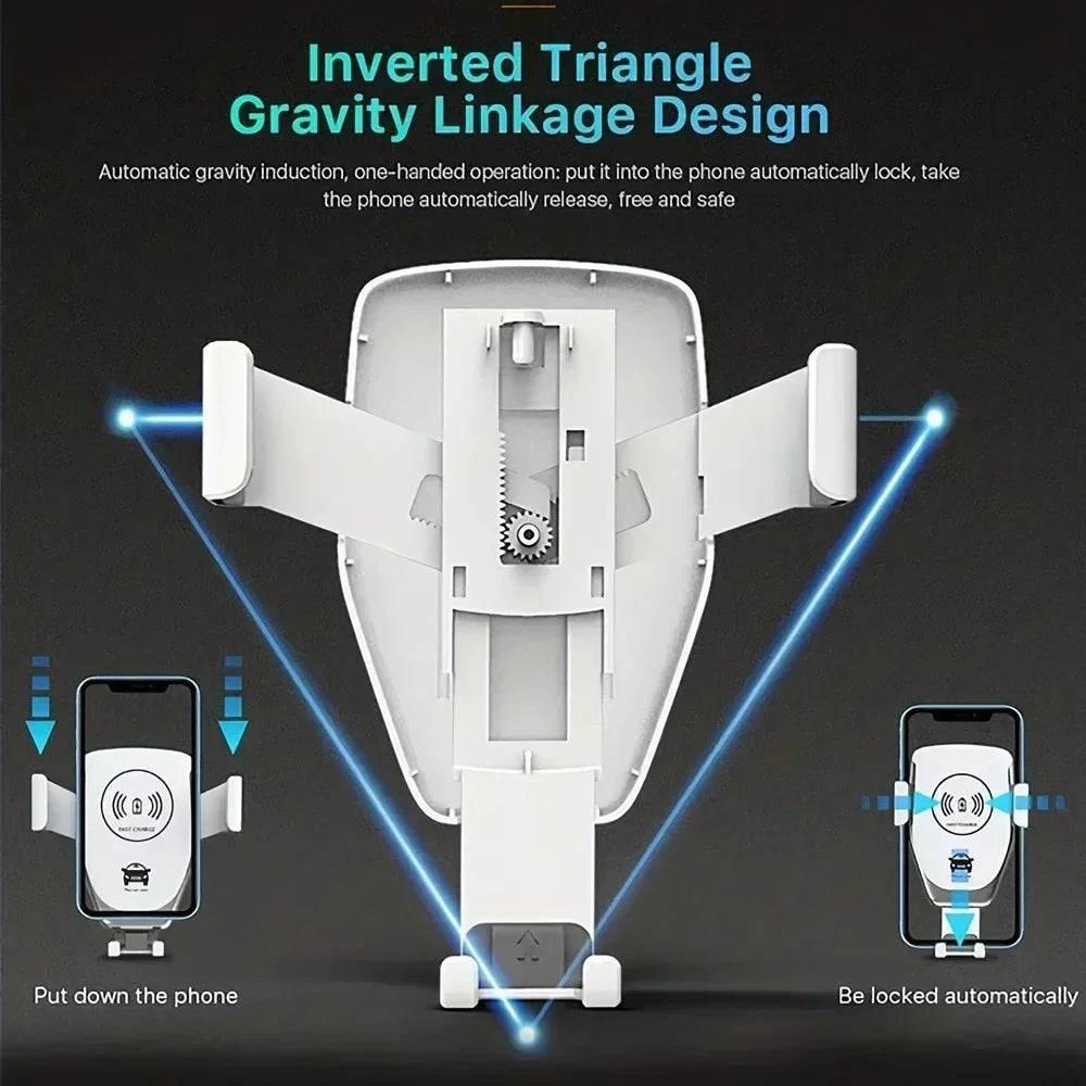 30W Fast Wireless Car Charger Mobile Phone Holder Gravity Induction Car Air Vent Phone Holder Stand For iPhone Samsung Xiaomi Zpaxo
