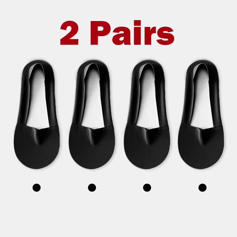 2 Pairs Lot Socks Women's Summer Ultra-thin Invisible Low Cut Zpaxo 2 Pairs black One Size