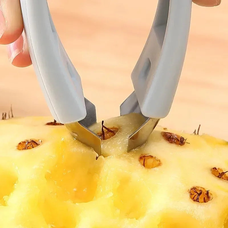 Kitchen Stainless Steel Pineapple Eye Corer Fruit Vegetable Knives Stem Remover Clip Strawberry Huller Peeler Tweezers Gadgets Zpaxo