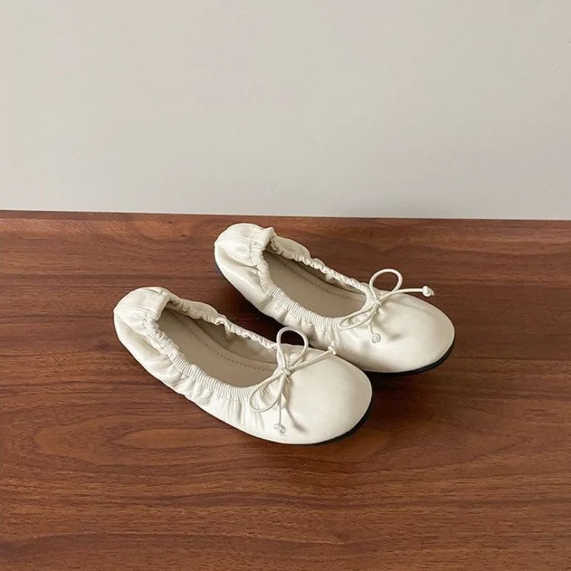 Women's Solid Elegant Comfortable Single Shoes Women Bow Zpaxo