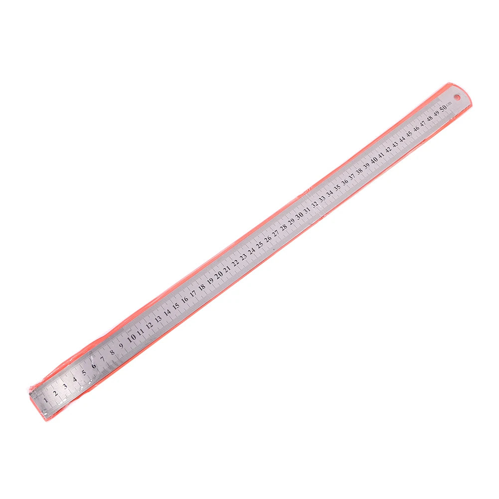 Metal Ruler Stainless Steel Straight Ruler Measuring Stationery Drafting Accessories Hand Measuring Tool School Office Supplies Zpaxo