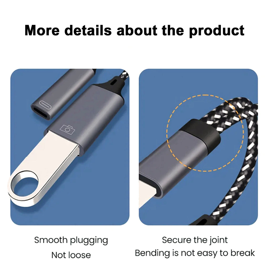 USB C OTG Cable Phone Adapter 1 PD Charging Port Iphone Huawei Xiaomi Zpaxo