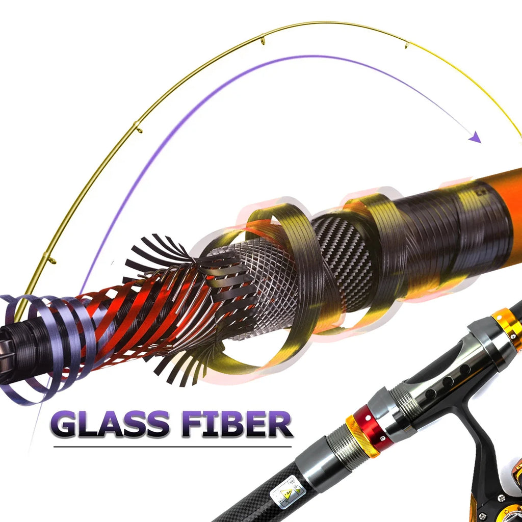 Carbon Fiber Telescopic Fishing Rod – Spinning & Baitcasting
