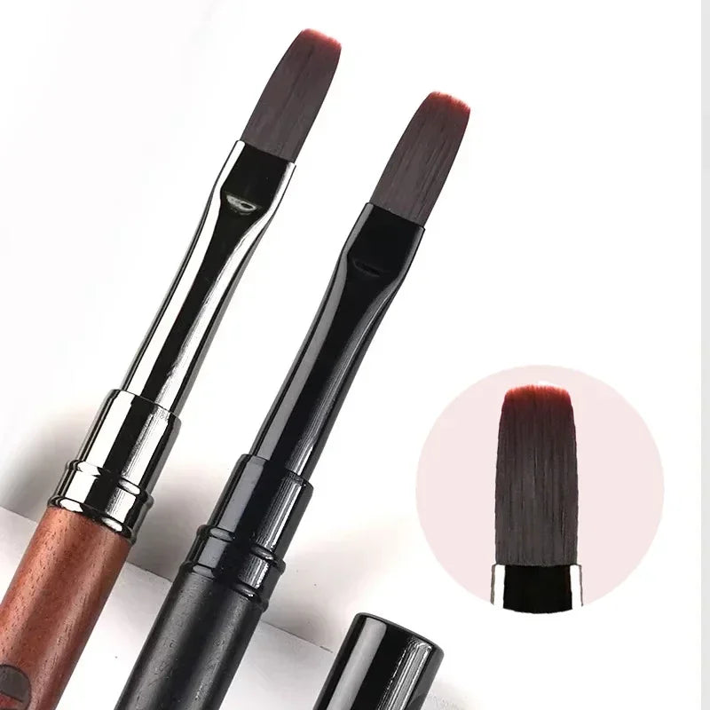 Wood Gel Painting Brush Nail Art for Gel Tip Extension Acrylic Builder Accessory Nail Art Brushes Manicure UV Gel Nails Brush Zpaxo