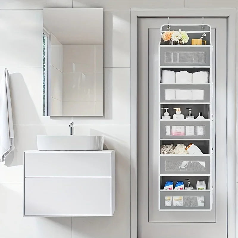 Over The Door Organizer – Hanging Storage with Clear Windows Door Storage Organizer Zpaxo