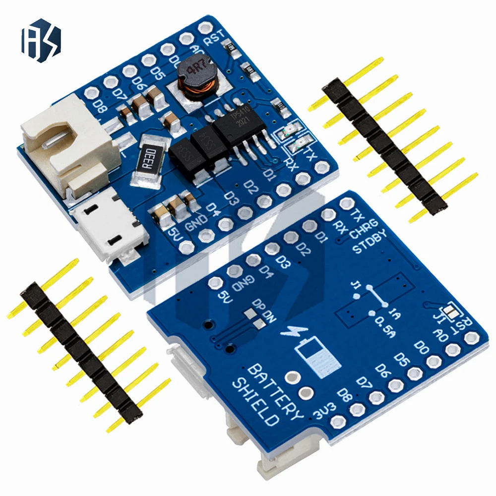 Battery Shield V1 1 0 WEMOS D1 Mini Single Lithium Charging Boost Zpaxo