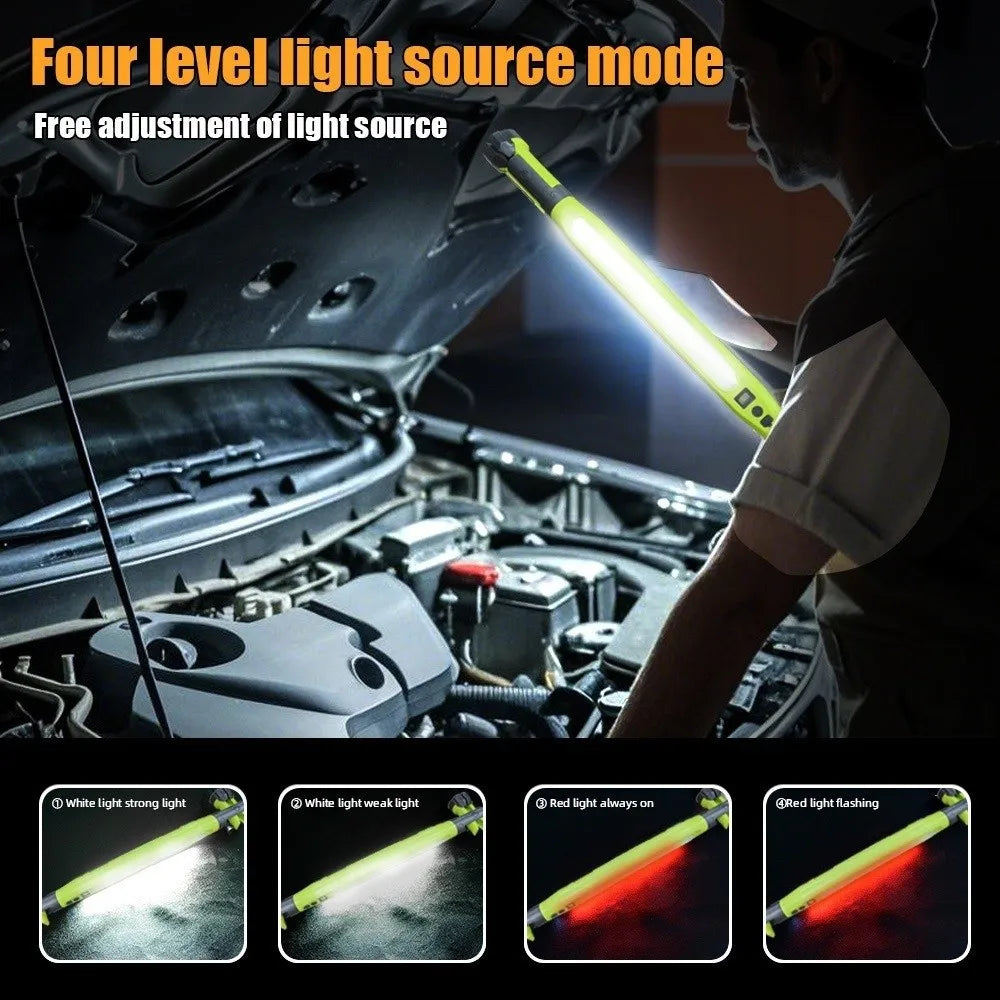 Magnetic LED Work Light Rechargeable Cordless Design Emergency Repair Zpaxo