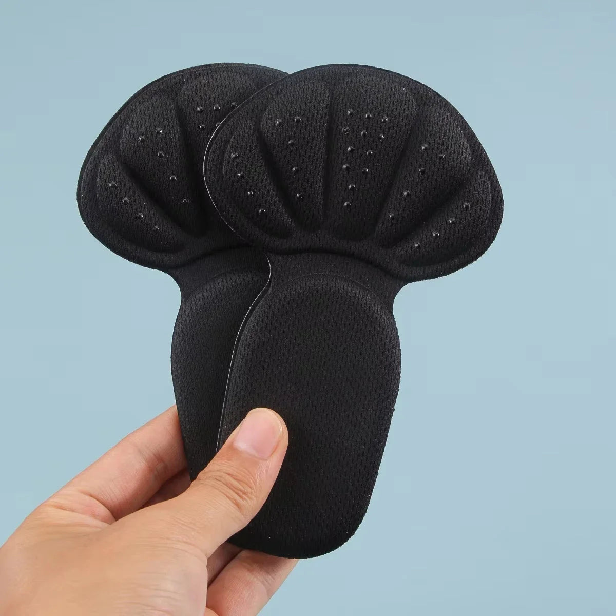 2-in-1 Heel Cushion Pads – Anti-Slip Sponge Heel Protector 2-Pack Heel Cushion Pad Zpaxo 2PC-Black