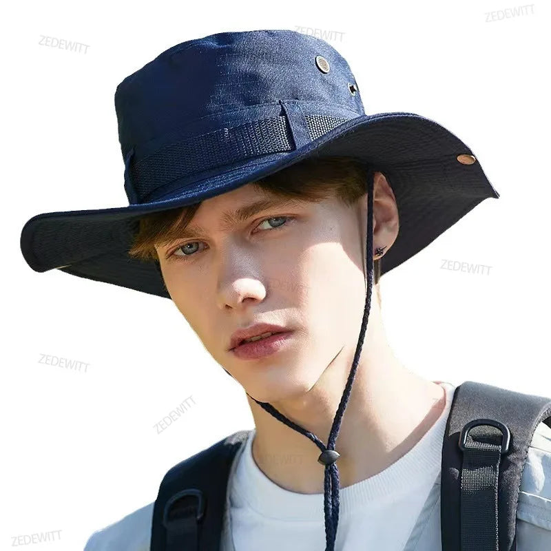 Wide Brim Sun Hat UPF 50+ | Fishing Hiking Cap Men Women