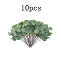 30/60/120Pcs Artificial Eucalyptus Leaves Stems Bulk 3 Kinds Mixed Silver Dollar Eucalyptus Bouquets Floral Wedding Home Decor Zpaxo J250167-G
