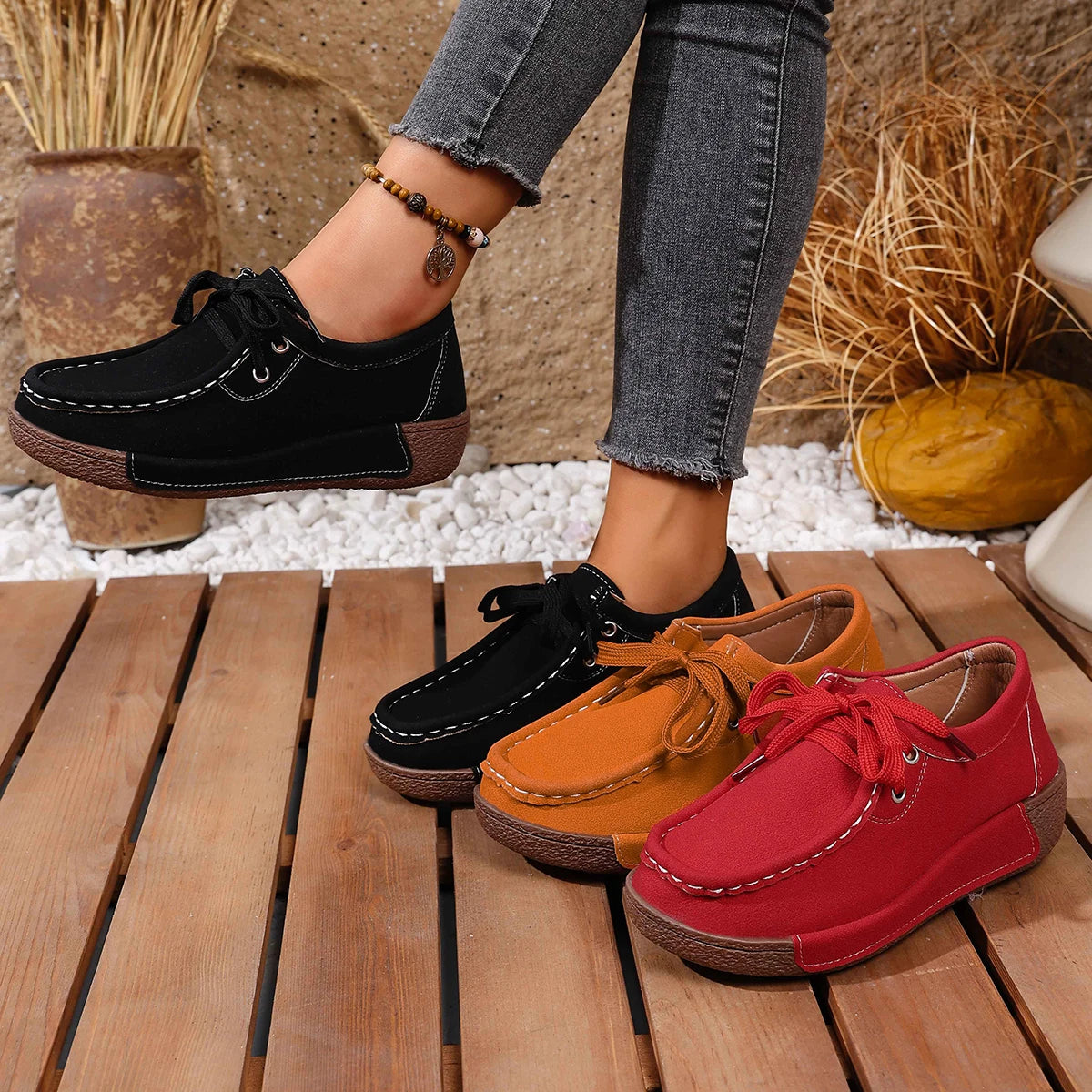Plus Size Women Loafers Casual Soft Sole Anti-Slip Flat Shoes Women Spring 2025 New Comfortable Sneakers Women Zapatos De Mujer Zpaxo