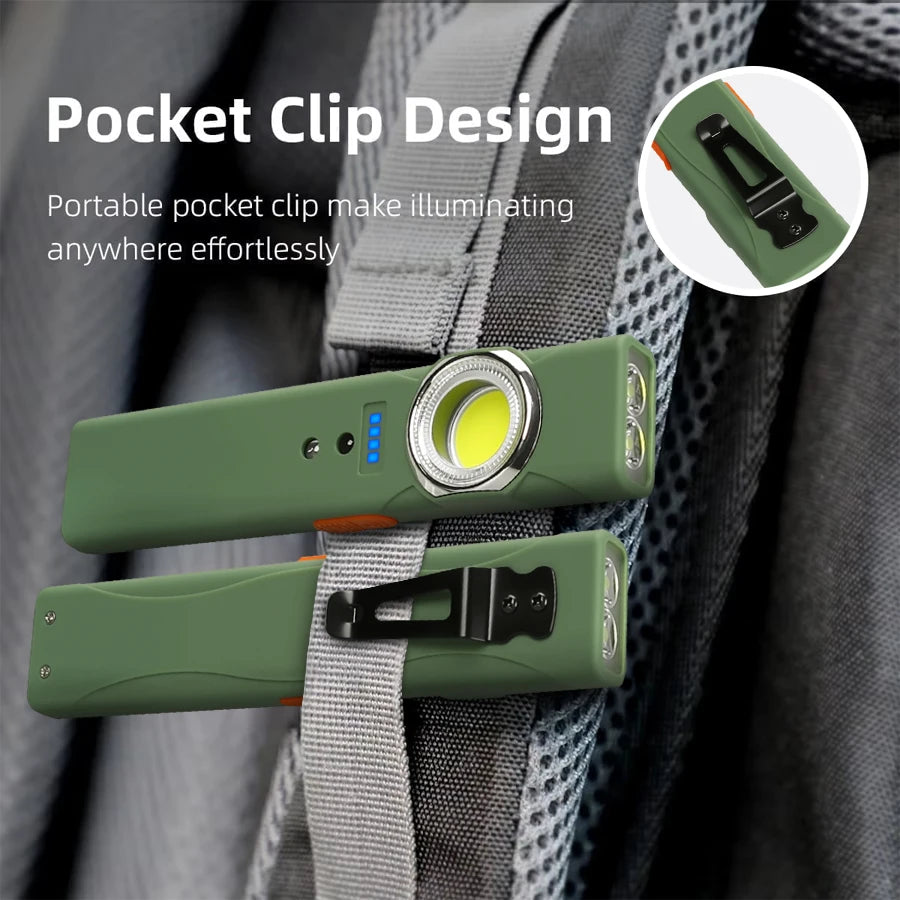 LED Sensor Flashlight – Rechargeable Magnetic Work Torch