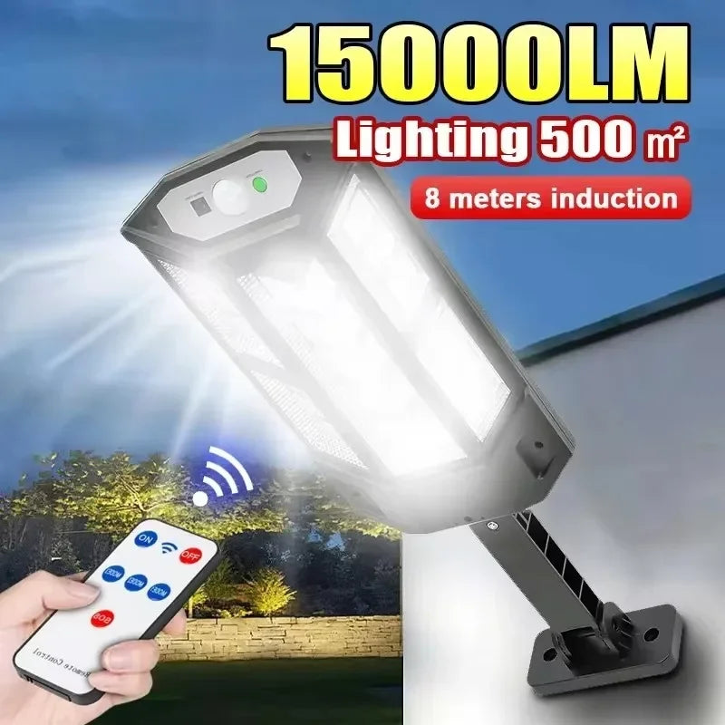 15000LM Solar Wall Light – 240° Motion Sensor & IP65