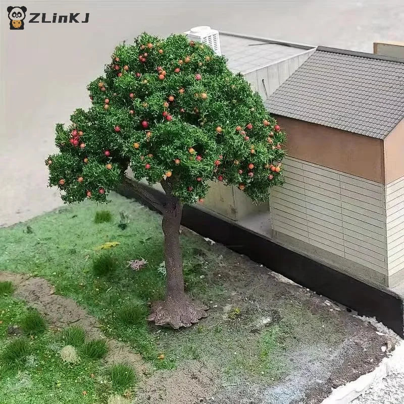 1Pcs DIY Fruit Trees Miniature Landscape Decoration Miniature Sand Table Building Model Realistic Fruit Tree Decor Zpaxo