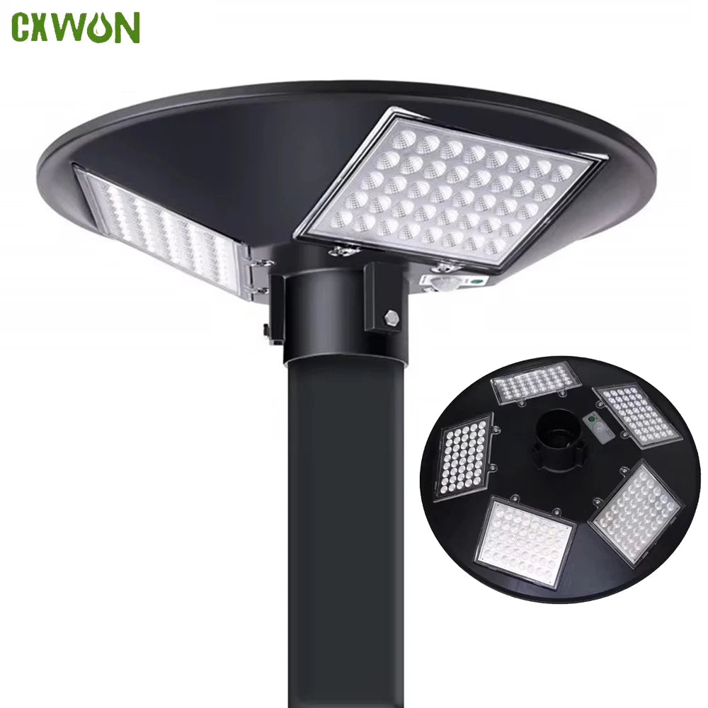 Solar Street Light 300W 400W 500W Waterproof Yard Lamp PIR Motion Zpaxo