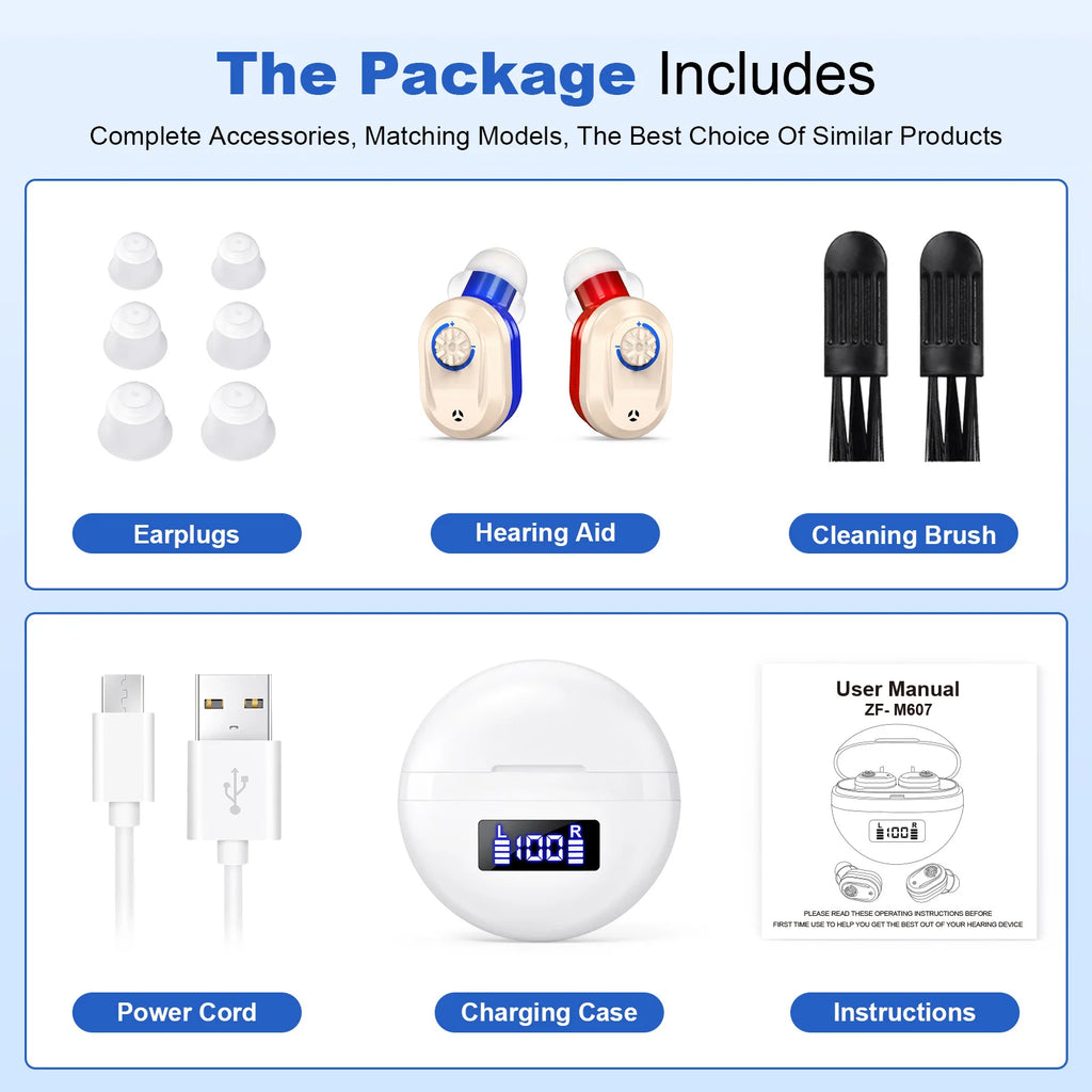 Fashionable Simple Hearing Amplifier Adjustable Volume Suitable Both