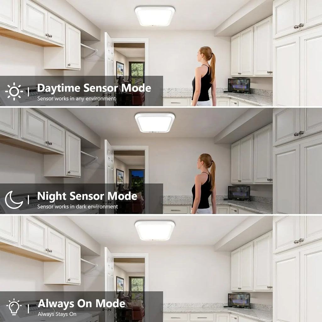 Ultra-thin LED Motion Sensor Ceiling Light Stairs Hallways Warehouses