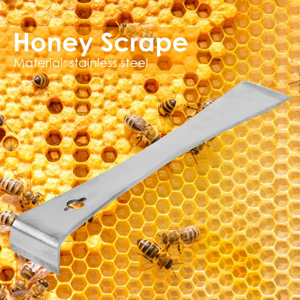 Stainless Steel Hive Bee Scraper Hook Equipment Honey Beekeeping Tool Zpaxo