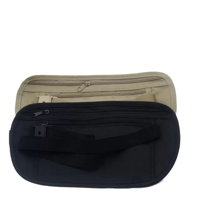 Waist Pouch Travel Hidden Passport Holder&money Belt Anti-theft Slim